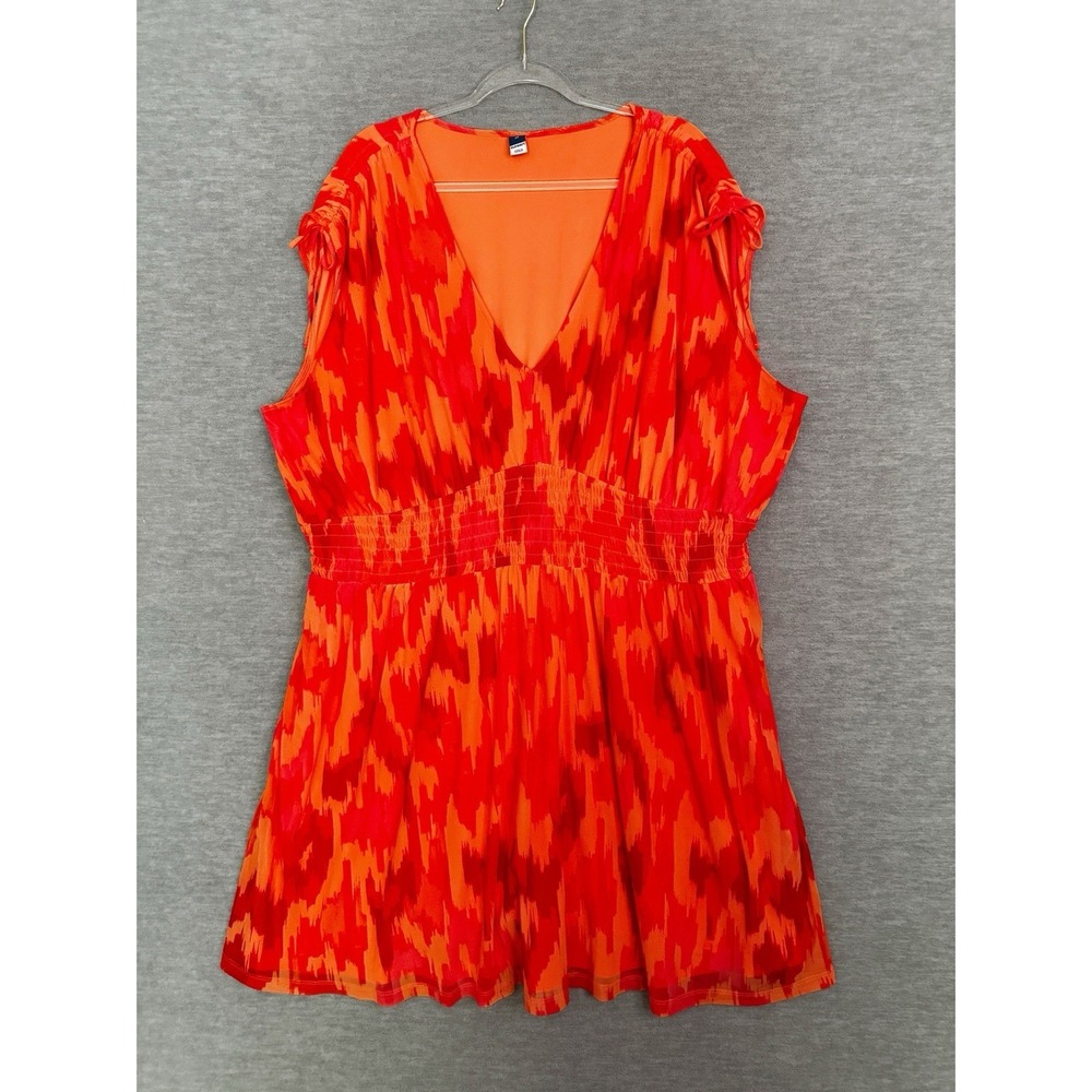 Old Navy Women's Size 2X ~ Waist-Defined Sleeveless Smocked Mesh Mini Dress NWT - Picture 2 of 9